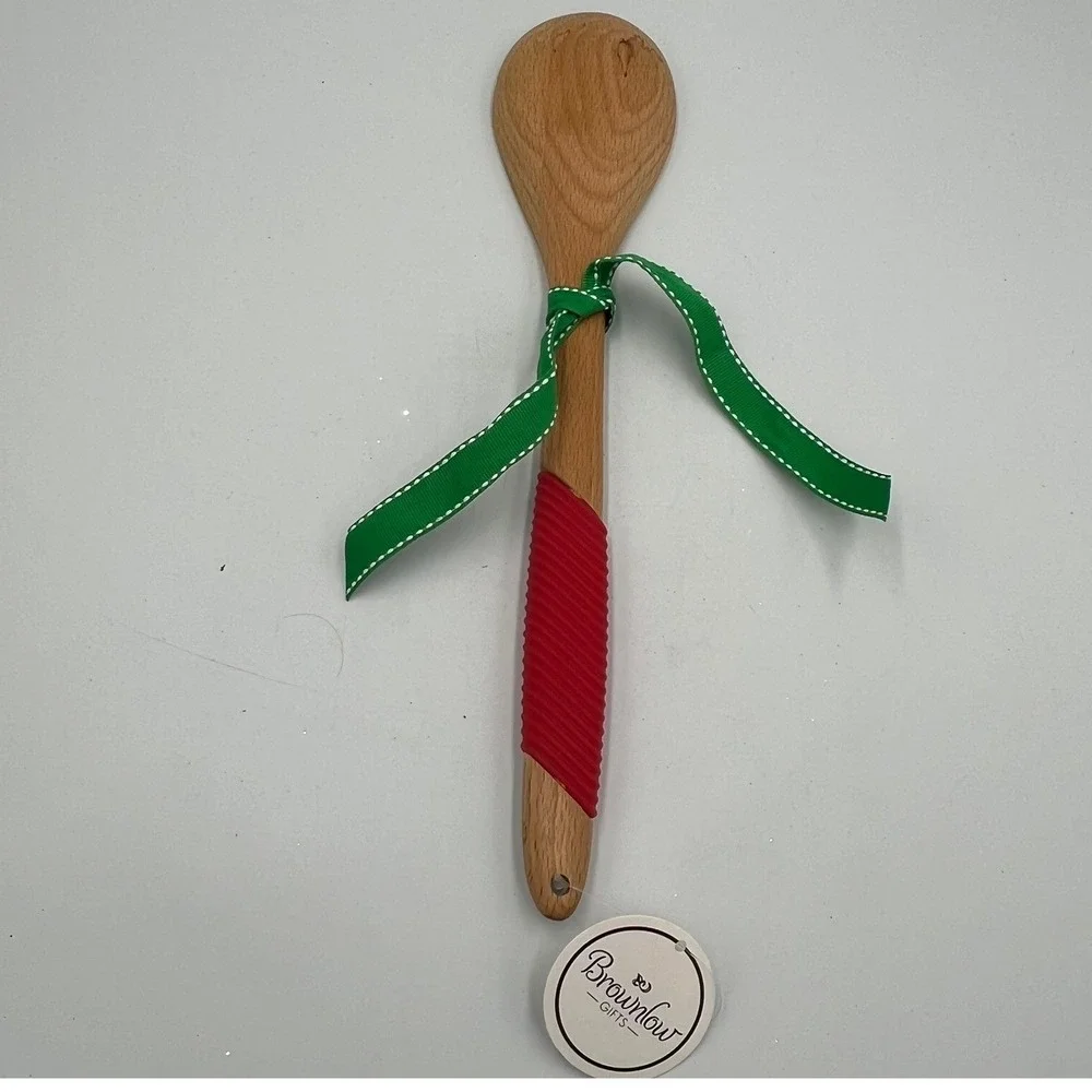 Brownlow Gifts Wooden Spoon Unisex OS Tan New Baking Memories Silicone Grip